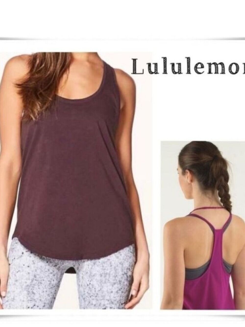 LULULEMON Blood Red Coastal Racerback Long Length Tank Size 2